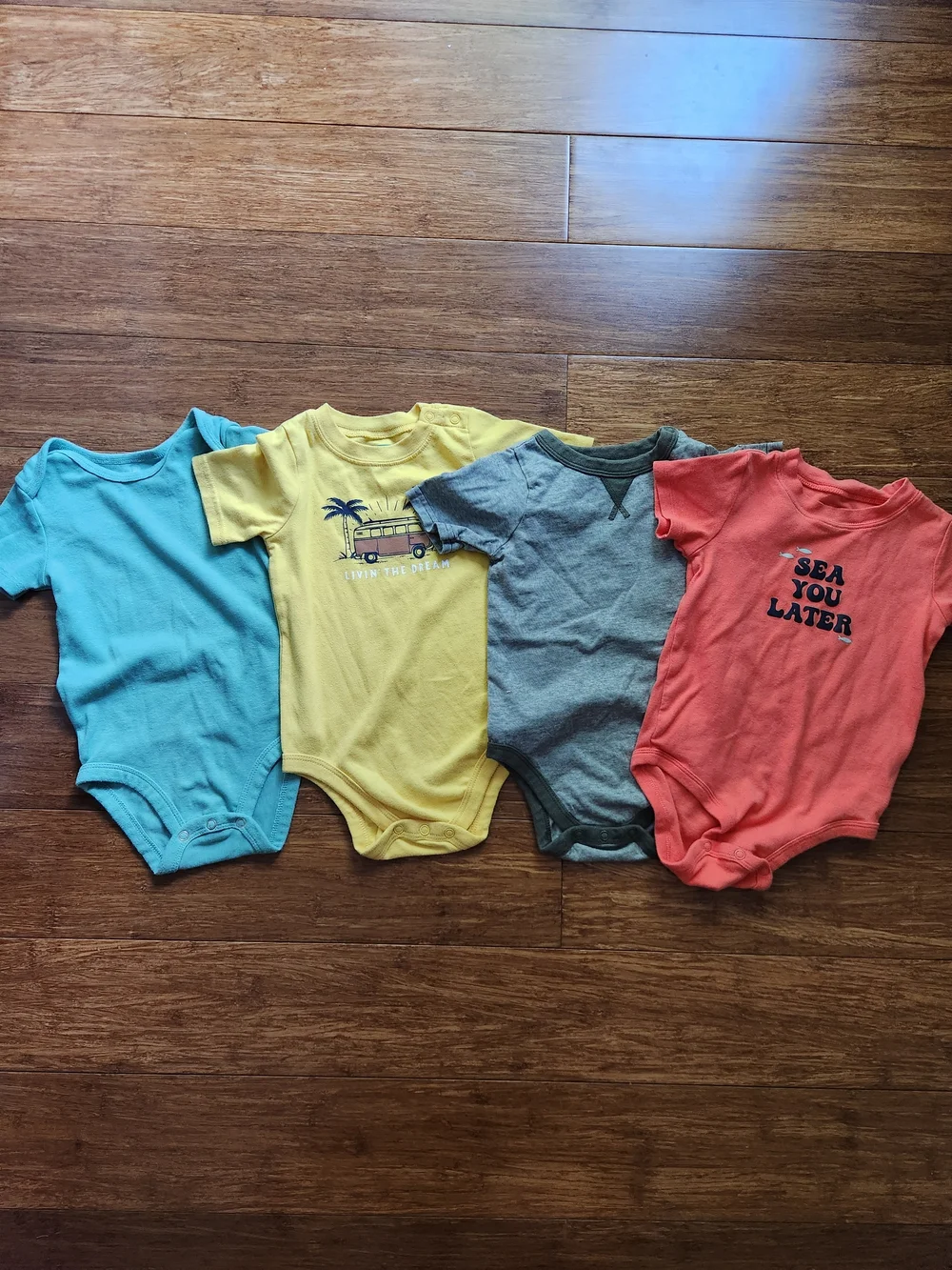 Baby Boy Short Sleeve Kids Onesie Bodysuits In Various Brands, 18-24 Months